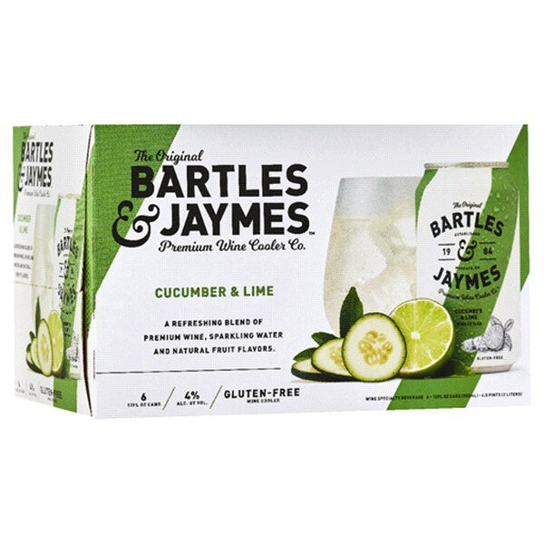 Bartles Jaymes Cucumber Lime 6 Pack 355ML CAN - PEECEE Liquor