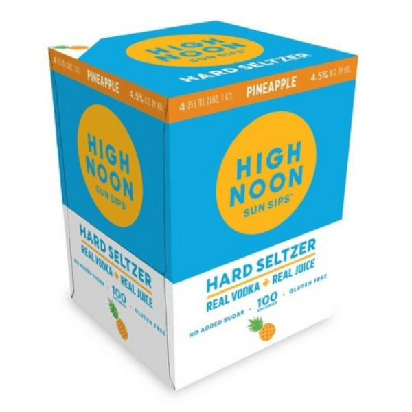 High Noon Pineapple Vodka Hard Seltzer 4 PACK - PEECEE Liquor