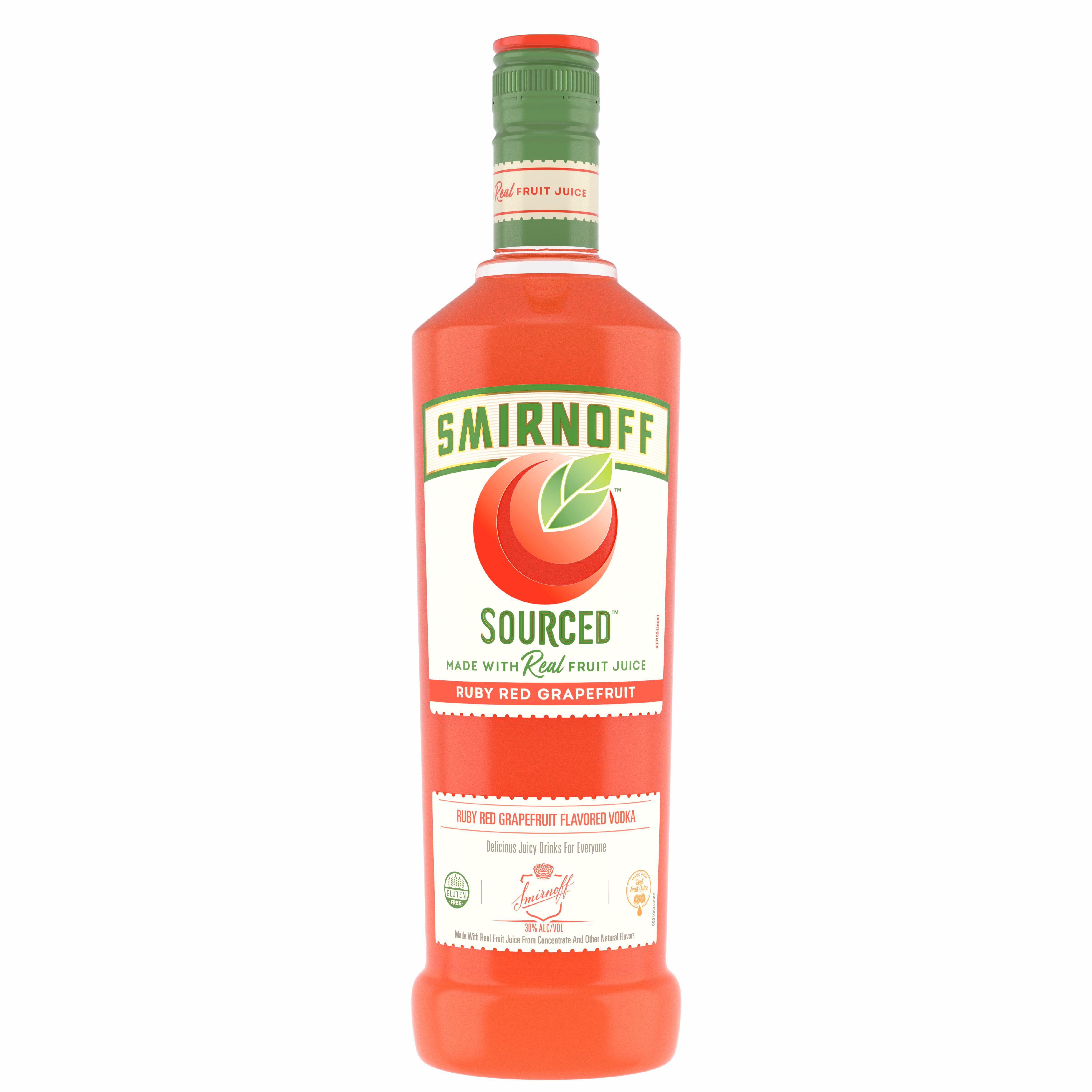 SMIRNOFF Sourced Ruby Red Grapefruit 750ML - PEECEE Liquor