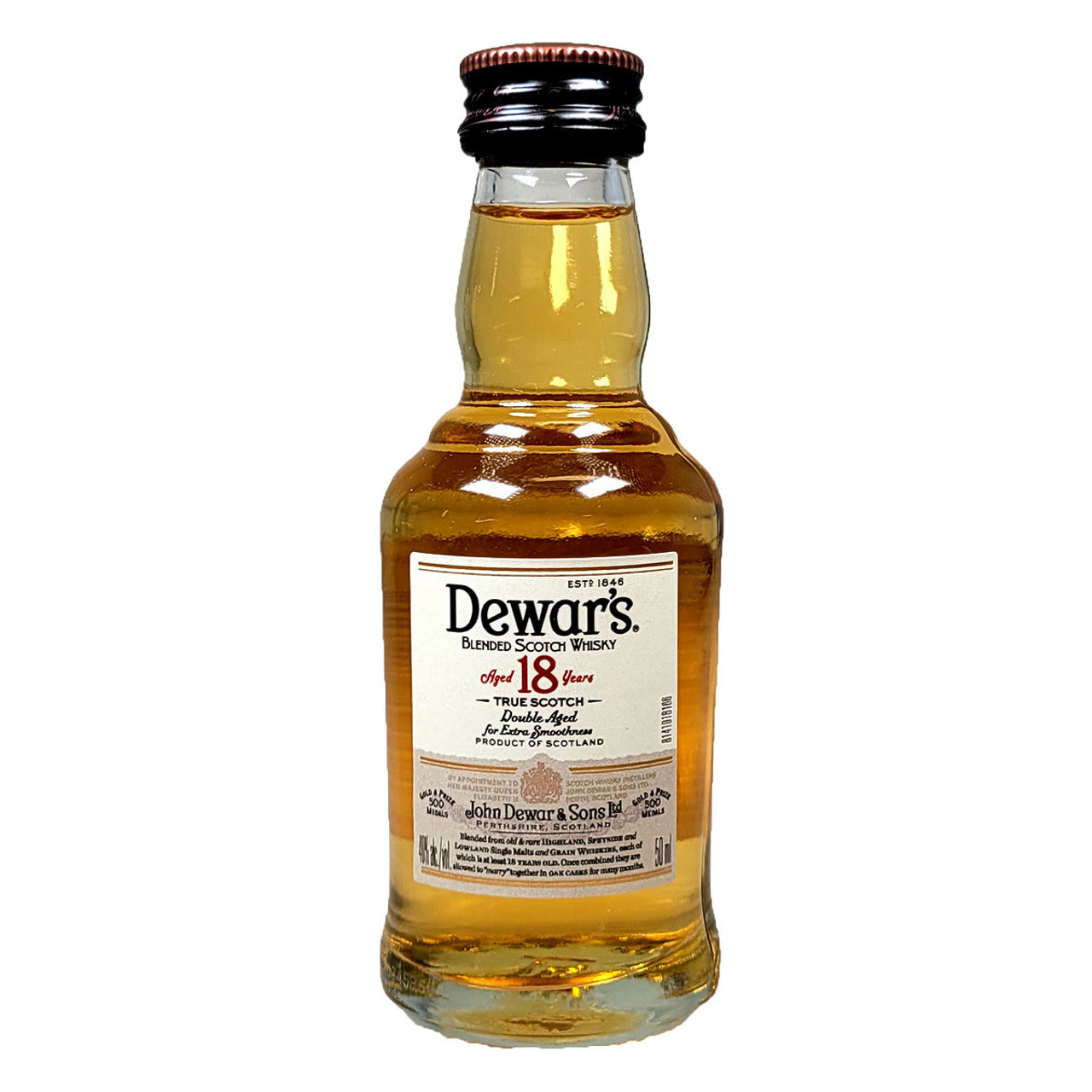 DEWARS 18 YEARS OLD 50ML - PEECEE Liquor