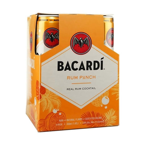 BACARDI RUM PUNCH 4 PACK 355ML - PEECEE Liquor