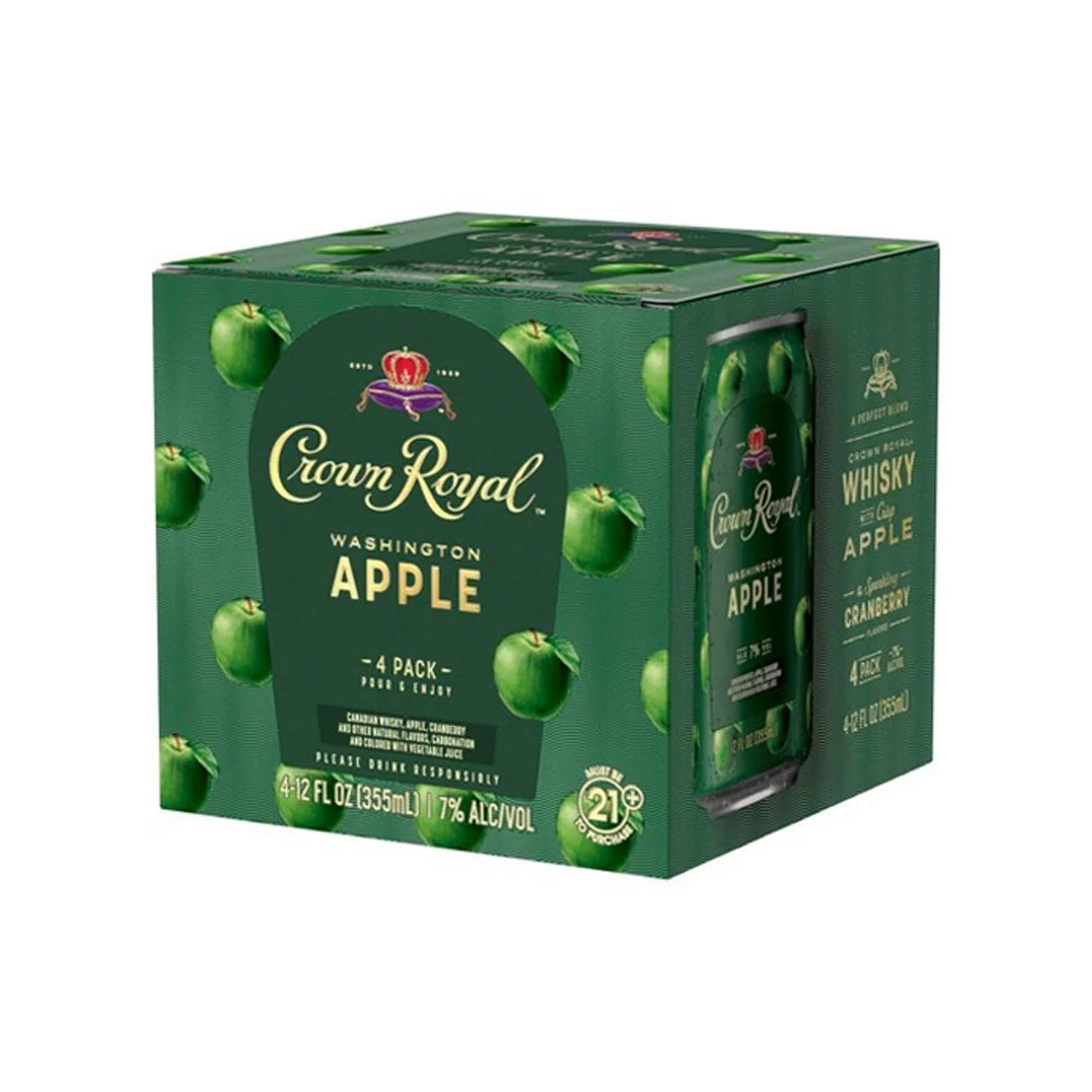 CROWN ROYAL APPLE CANADIAN WHISKEY 355ML 4 Pack - PEECEE Liquor