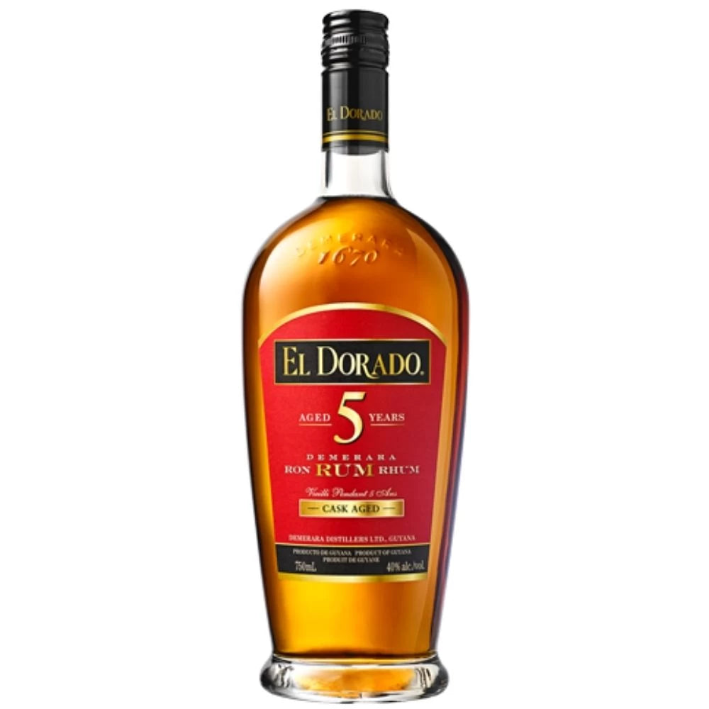 EL DORADO 5 YEAR OLD DARK RUM 750ML - PEECEE Liquor