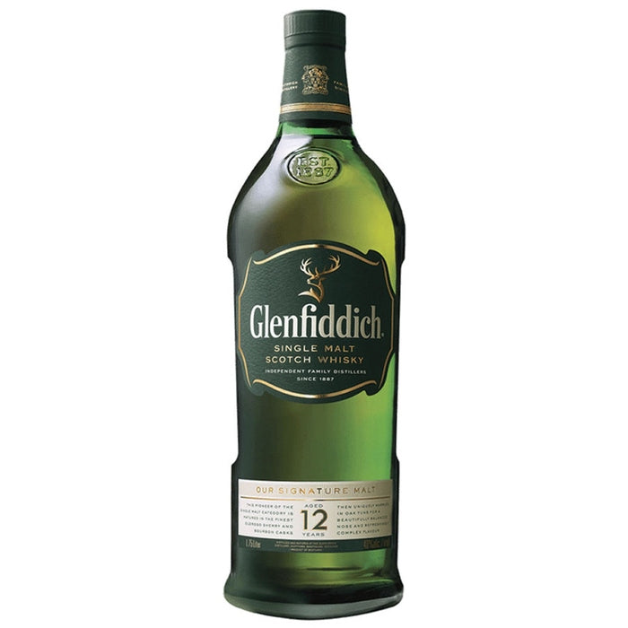 GLENFIDDICH 12 YEARS OLD SINGLE MALT SCOTCH WHISKEY 1.75L - PEECEE Liquor