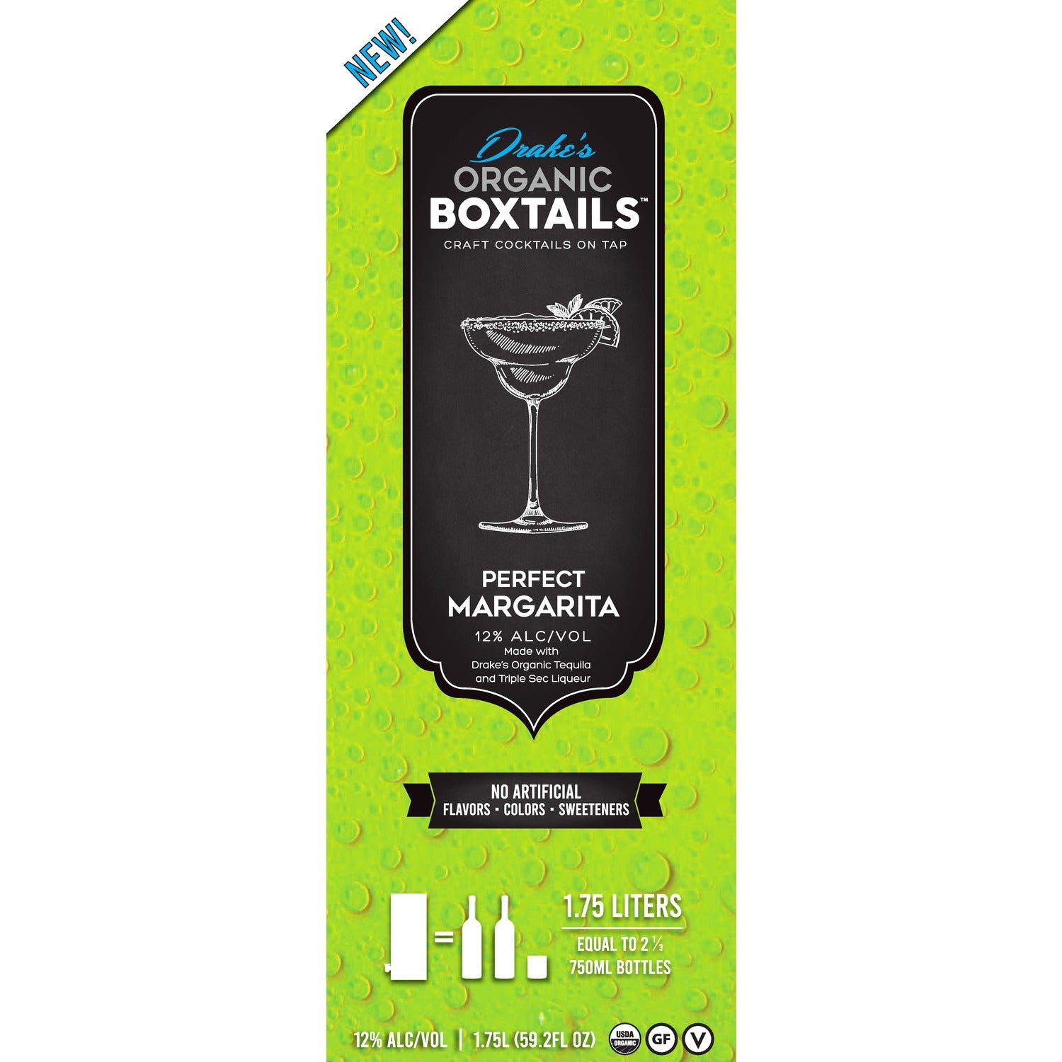 DRAKE'S ORGANIC BOXTAILS PERFECT MARGARITA - PEECEE Liquor