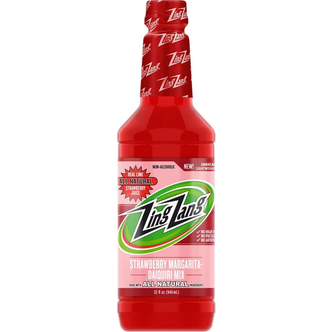 Zing Zang Strawberry Margarita Daiquiri Mix 32oz - PEECEE Liquor