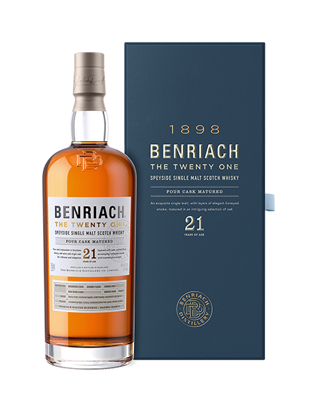 BENRIACH 21 YEARS OLD SPEYSIDE SINGLE MALT SCOTCH WHISKEY 750ML
