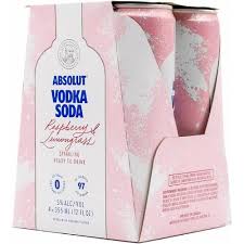 ABSOLUT VODKA RASPBERRY LEMONGRASS 4 PACK - PEECEE Liquor