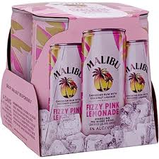 Malibu Fizzy Pink Lemonade 4 Pack - PEECEE Liquor