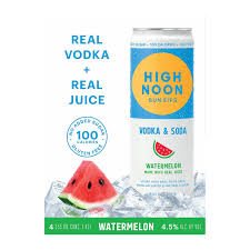 High Noon Vodka & Soda Watermelon 4 PACK - PEECEE Liquor