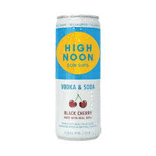 High Noon Hard Seltzer Vodka & Soda, Black Cherry 12OZ CAN - PEECEE Liquor