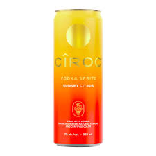 Ciroc Regular CIROC Vodka Spritz Sunset Citrus Single Can 12OZ - PEECEE Liquor