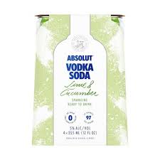 ABSOLUT VODKA LIME CUCUMBER 4 PACK - PEECEE Liquor