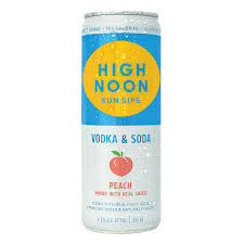 High Noon Hard Seltzer Vodka & Soda Peach 355ml - PEECEE Liquor