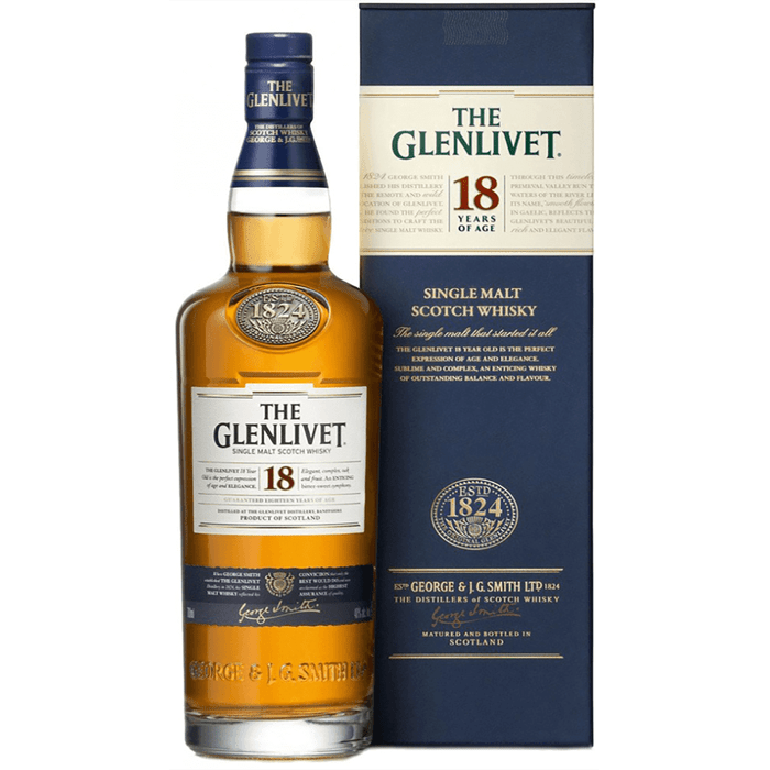 GLENLIVET 18 YEARS OLD SINGLE MALT SCOTCH WHISKEY 750ML - PEECEE Liquor