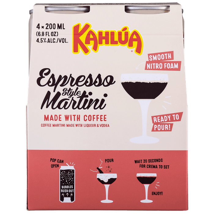 KAHLUA ESPRESSO STYLE MARTINI 4 PACK - PEECEE Liquor