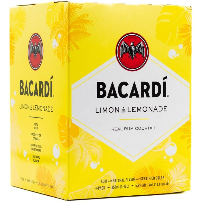 BACARDI LIMON LEMONADE 4 PACK 355ML - PEECEE Liquor