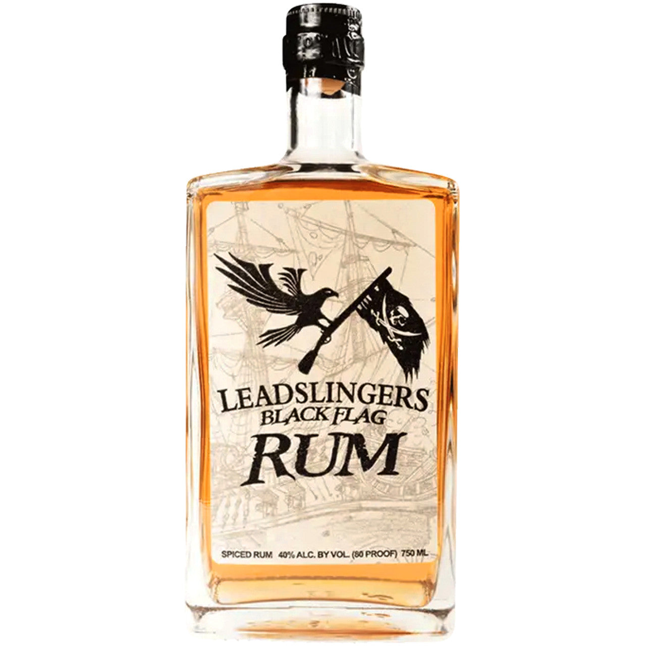 LEADSLINGERS BLACK FLAG SPICED RUM 750ML - PEECEE Liquor